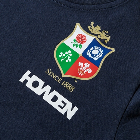 British and Irish Lions Junior Cotton T-Shirt Navy - Lions Crest
