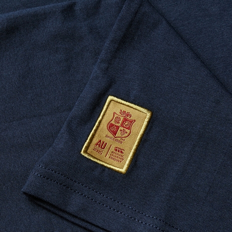 British and Irish Lions Junior Cotton T-Shirt Navy - Official Product