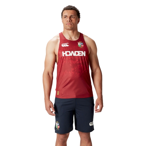 British and Irish Lions Mens Singlet Red - Model Front