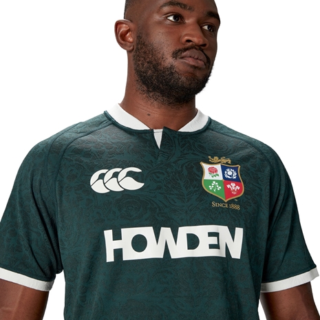 British and Irish Lions Training Jersey Green - Model Close-up Front