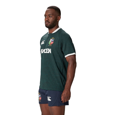 British and Irish Lions Training Jersey Green - Model Side