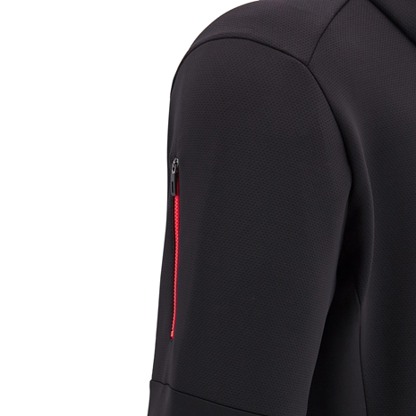 Wales Mens Travel Full Zip Hoodie - Black 2025 - Sleeve