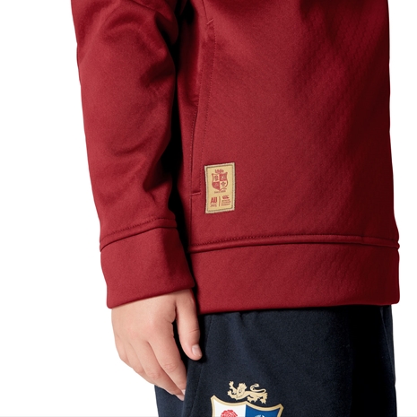 British and Irish Lions Junior 1/4 Zip Fleece Red - Model Canterbury