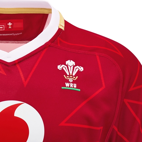 Wales Kids Home Pathway Rugby Shirt-Red 2025 - WRU