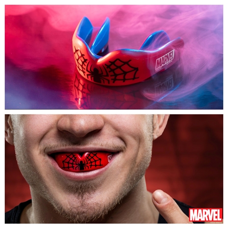 SafeJawz Marvel Spider-Man Mouthguard Refit Feature Image Character Art