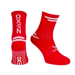 OXEN Adults Grip Socks - Red/White