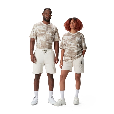 British and Irish Lions Outback Mens Fleece Shorts - Natural - Models Front