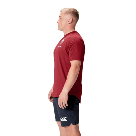 British and Irish Lions Mens Everest T-Shirt Red - Model Side