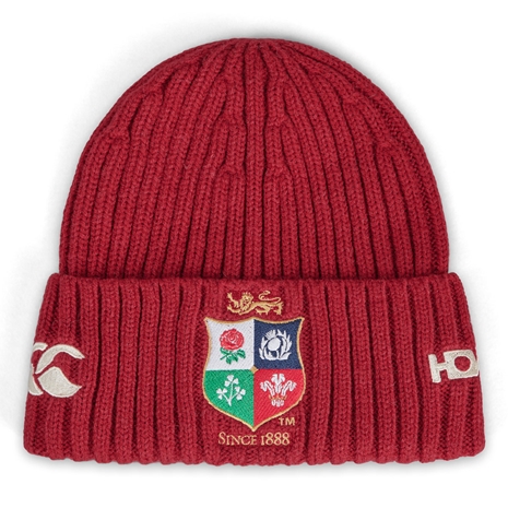 British and Irish Lions Beanie Hat Red - Flat Front