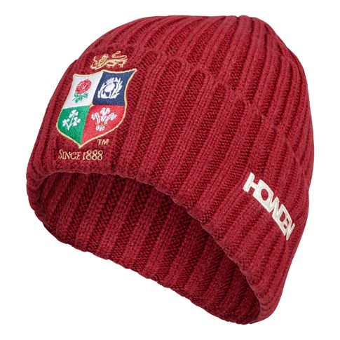 British and Irish Lions Beanie Hat Red - Front British and Irish Lions Beanie Hat Red - Front
