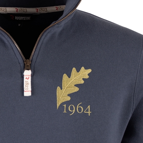 R1823 Romania 1964 Quarter Zip Top - Petrol Blue