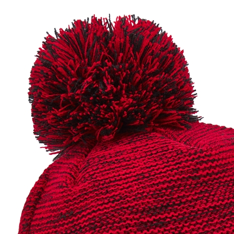 Wales Adults Pom Pom Beanie -Black Red 2025 - Pom Pom