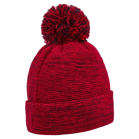 Wales Adults Pom Pom Beanie -Black Red 2025 - Back