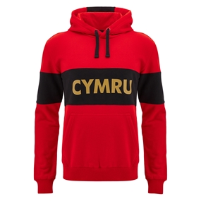 Wales Mens Travel Leisure Hoodie - Red 2025 - Front