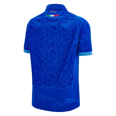 Italy Mens Home Rugby Shirt - Short Sleeve - 2025 - Back