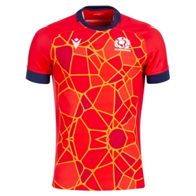 Scotland Mens Rugby Training Jersey - Red - 2025 Front