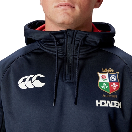 British and Irish Lions Mens 1/4 Zip Hoody Navy - Chest