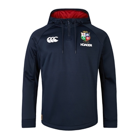 British and Irish Lions Mens 1/4 Zip Hoody Navy - Front