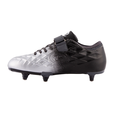 Optimum Kids Ignisio Velcro SG Rugby boots Black and Silver - Instep