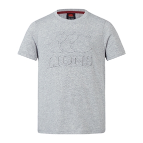 British and Irish Lions Junior Monument T-Shirt Grey - Front