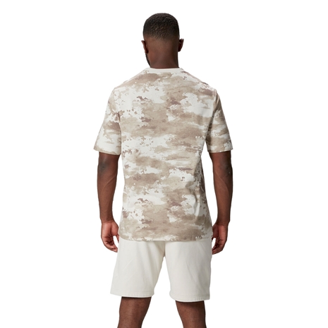 British and Irish Lions Mens Camo T-Shirt - Taupe - Model Back