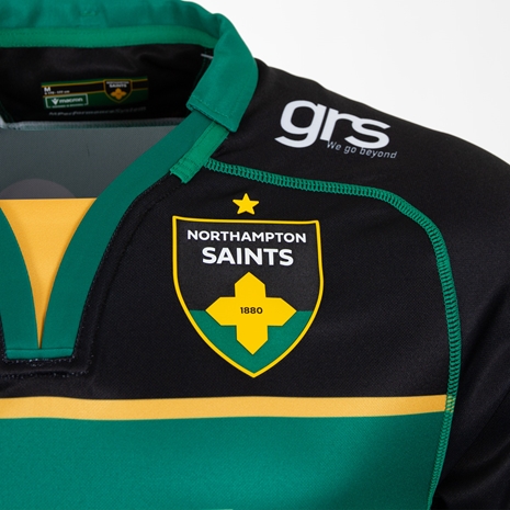 Northampton Saints Kids Home Rugby Shirt - Short Sleeve - 2025 - Crest