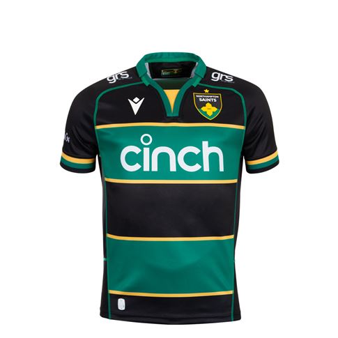 Northampton Saints Kids Home Rugby Shirt - Short Sleeve - 2025 - Front Northampton Saints Kids Home Rugby Shirt - Short Sleeve - 2025 - Front