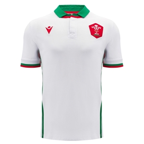 Wales Mens Away Cotton Rugby Shirt - Short Sleeve 24/25 - Front