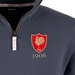 R1823 France 1906 Quarter Zip Top - Petrol Blue  R1823 France 1906 Quarter Zip Top - Petrol Blue