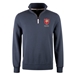 R1823 France 1906 Quarter Zip Top - Petrol Blue  R1823 France 1906 Quarter Zip Top - Petrol Blue
