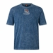 mens heritage t-shirt blue - front 