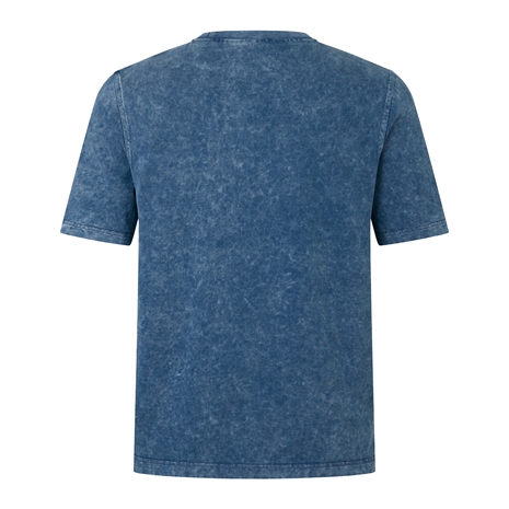 mens heritage t-shirt blue - back