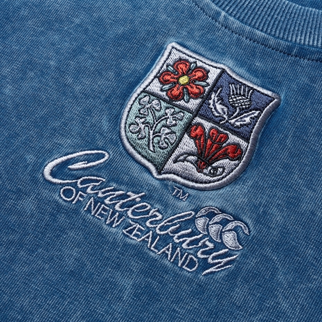 mens heritage t-shirt blue - detail