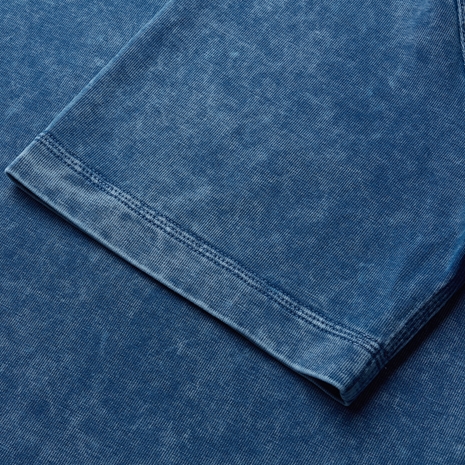 mens heritage t-shirt blue - detail