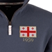 R1823 Georgia 1959 Quarter Zip Top - Petrol Blue  R1823 Georgia 1959 Quarter Zip Top - Petrol Blue