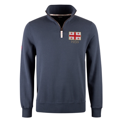 R1823 Georgia 1959 Quarter Zip Top - Petrol Blue R1823 Georgia 1959 Quarter Zip Top - Petrol Blue