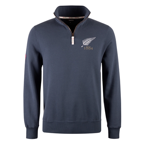 R1823 New Zealand 1884 Quarter Zip Top - Petrol Blue