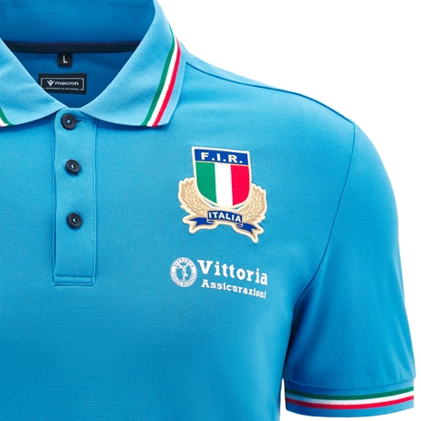 Italy Mens Polycotton Polo T-Shirt - 2025 - FIR Crest