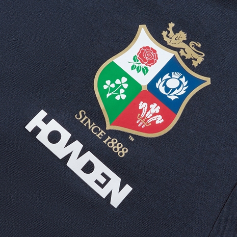 British and Irish Lions Womens Cotton T-Shirt Navy - Lions Crest