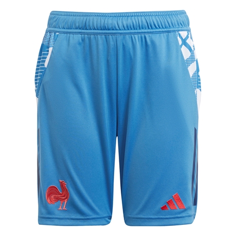 France adidas Junior Gym Short - Focus Blue 2024 - Front France adidas Junior Gym Short - Focus Blue 2024 - Front