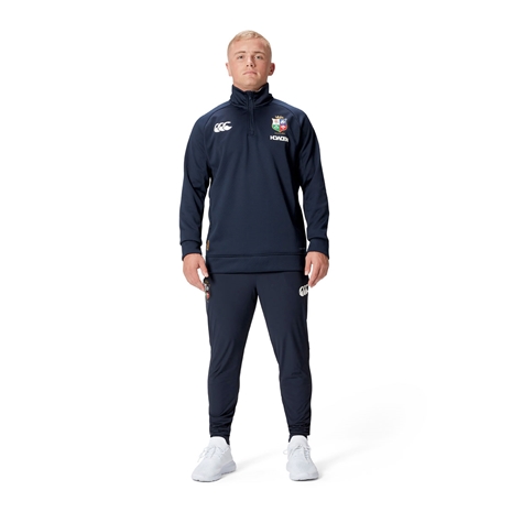 British and Irish Lions Mens 1/4 Zip Fleece Navy - Model British and Irish Lions Mens 1/4 Zip Fleece Navy - Model