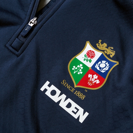 British and Irish Lions Mens 1/4 Zip Fleece Navy - Crest British and Irish Lions Mens 1/4 Zip Fleece Navy - Crest