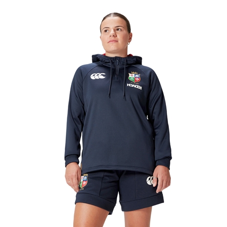 British and Irish Lions Womens 1/4 Zip Hoody - Navy - Model Front