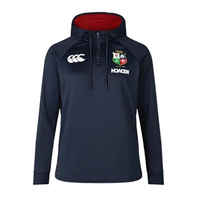 British and Irish Lions Womens 1/4 Zip Hoody Navy - Front