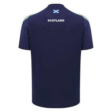 Scotland Mens Training Poly Shirt - Navy - Short Sleeve - 2025 - Back