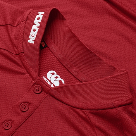 British and Irish Lions Womens Polo Red - collar detail