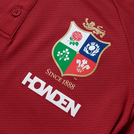 British and Irish Lions Womens Polo Red - Lions badge detail