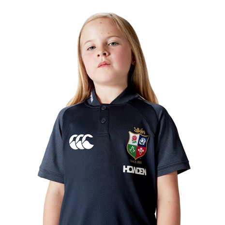 British and Irish Lions Junior Polo Navy - Front