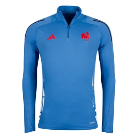 France Mens Training Top - Focus Blue 2025 - Front