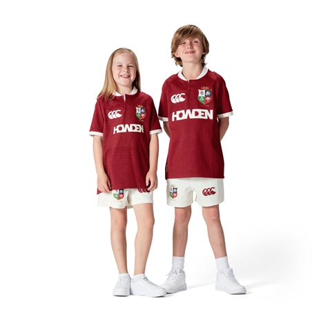British and Irish Lions Junior Rugby Shirt Red - Models